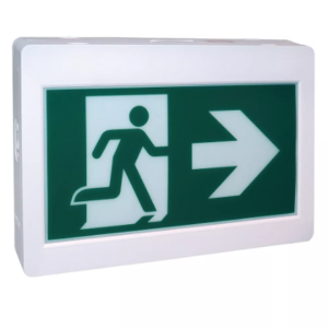 Double Face Green Running Man Exit Sign